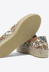 Etro Paisley Patterned Espadrilles White