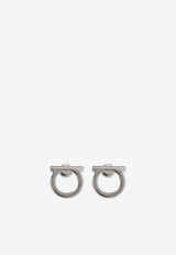 Ferragamo Gancini Stud Earrings Silver 0696430_73911538-7a35-42fe-a18b-eabad6c69cec
