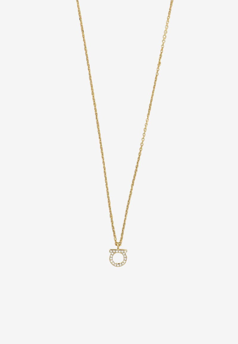 Ferragamo Crystal-Embellished Gancini Necklace Gold 0696654_7b777298-f669-4e02-b228-1fdef351ffed