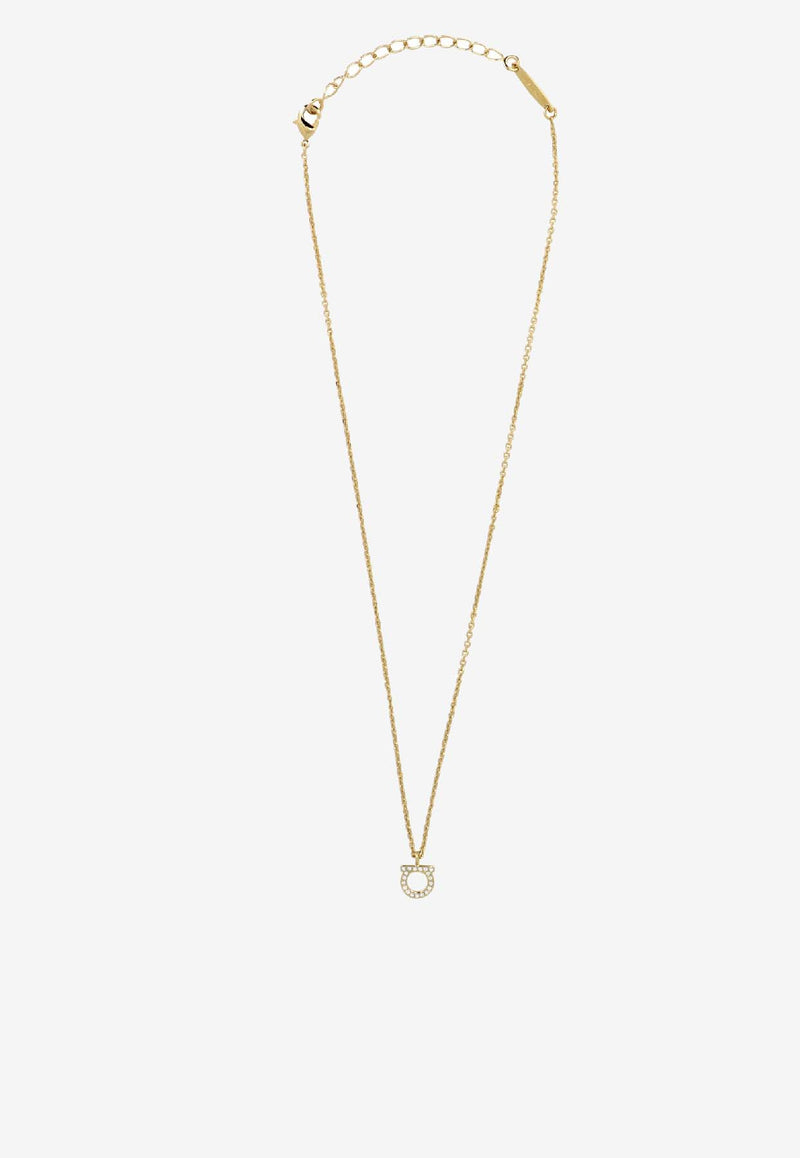 Ferragamo Crystal-Embellished Gancini Necklace Gold 0696654_7b777298-f669-4e02-b228-1fdef351ffed