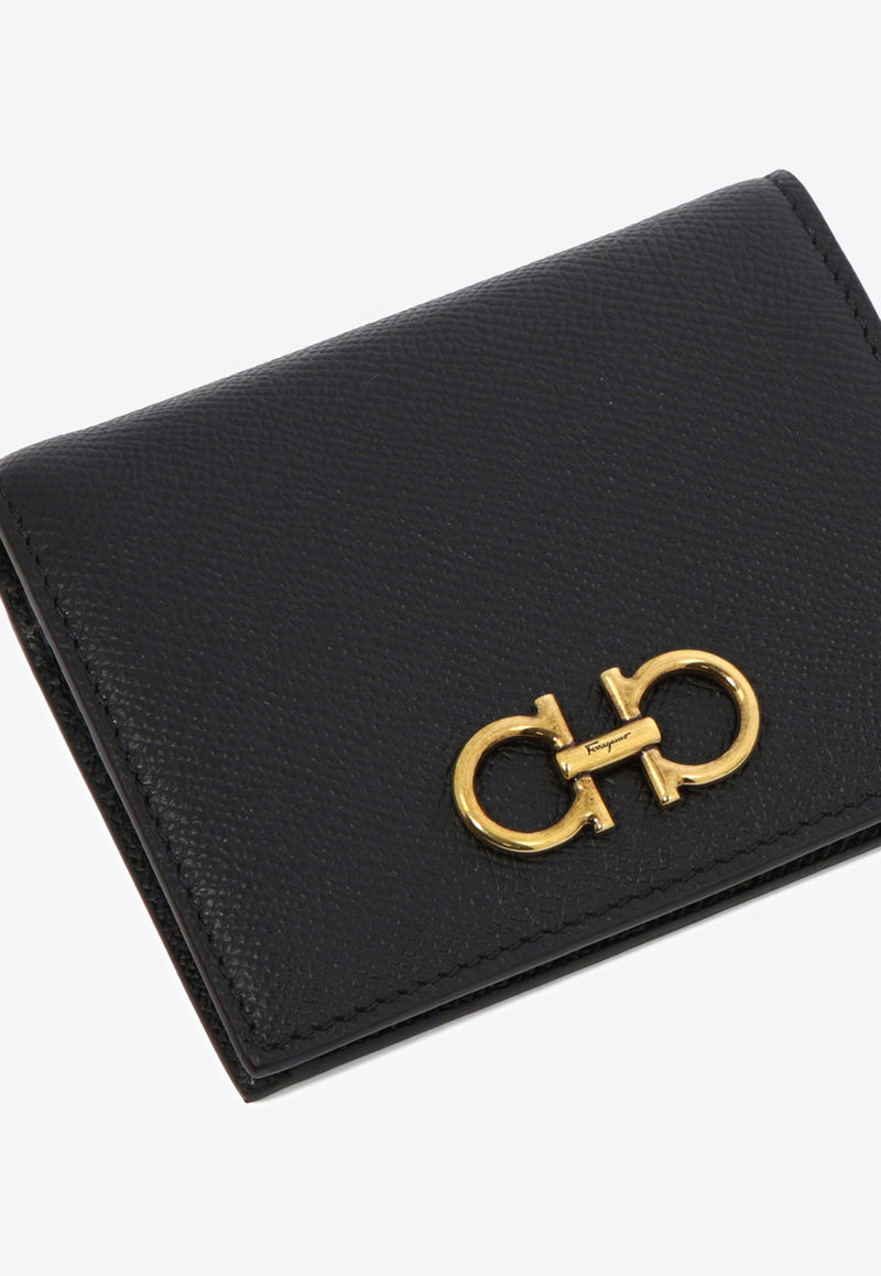 Ferragamo Gancini Compact Leather Wallet Black 0726512_7565d51f-d599-4e60-b49e-d4504cbbfe62