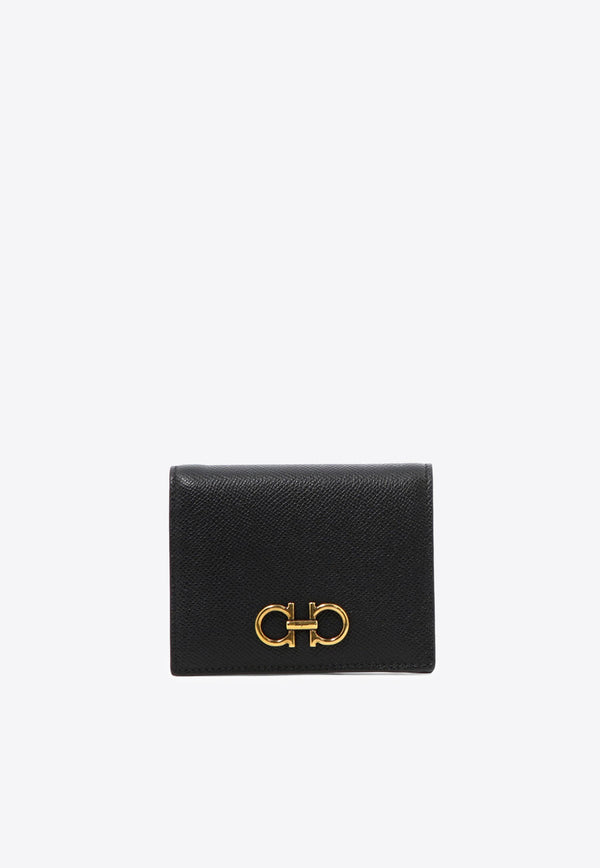 Ferragamo Gancini Compact Leather Wallet Black 0726512_7565d51f-d599-4e60-b49e-d4504cbbfe62