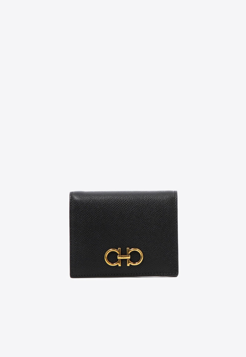Ferragamo Gancini Compact Leather Wallet Black 0726512_7565d51f-d599-4e60-b49e-d4504cbbfe62