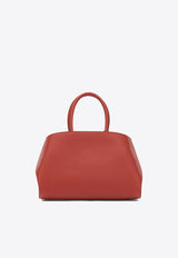 Ferragamo Medium Hug Calf Leather Top Handle Bag Red 0766761_141dad95-939a-4abf-8078-b2b6631c58e8