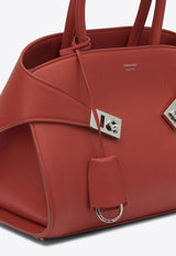 Ferragamo Medium Hug Calf Leather Top Handle Bag Red 0766761_141dad95-939a-4abf-8078-b2b6631c58e8