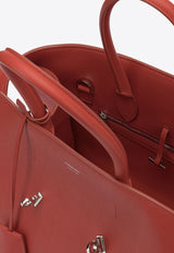 Ferragamo Medium Hug Calf Leather Top Handle Bag Red 0766761_141dad95-939a-4abf-8078-b2b6631c58e8