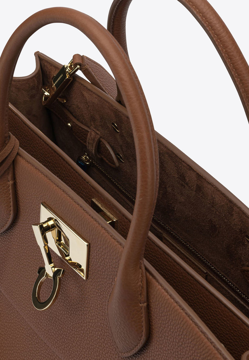 Ferragamo Medium Studio Soft Top Handle Bag Brown 0785997_41f77f84-77fb-42b6-9ea9-831292aa4be5