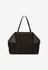 Ferragamo Large Folded Suede Tote Bag Brown 0789602_8d56e384-73f8-4591-9788-7ad7b9963709