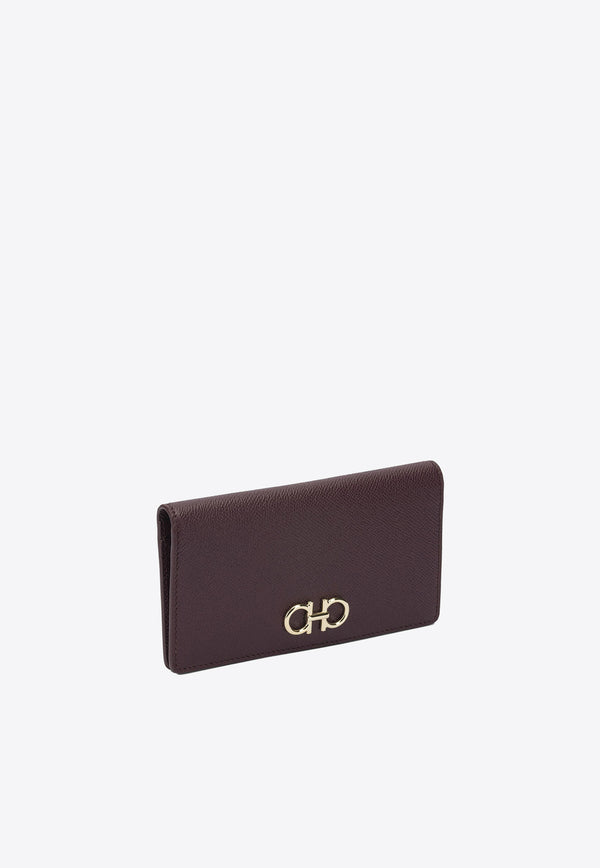 Ferragamo Gancini Leather Continental Wallet Plum 0789851_b9c5ceda-2bc0-4609-8c42-68a751a5b41f