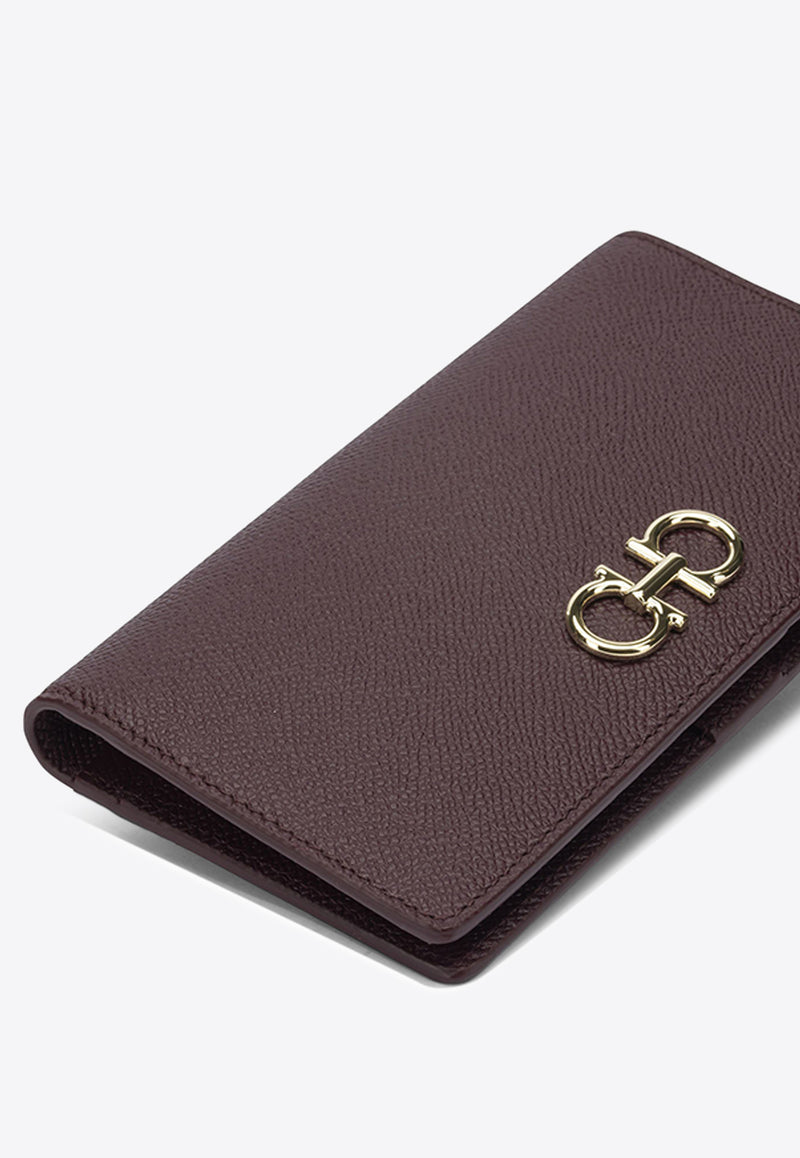 Ferragamo Gancini Leather Continental Wallet Plum 0789851_b9c5ceda-2bc0-4609-8c42-68a751a5b41f