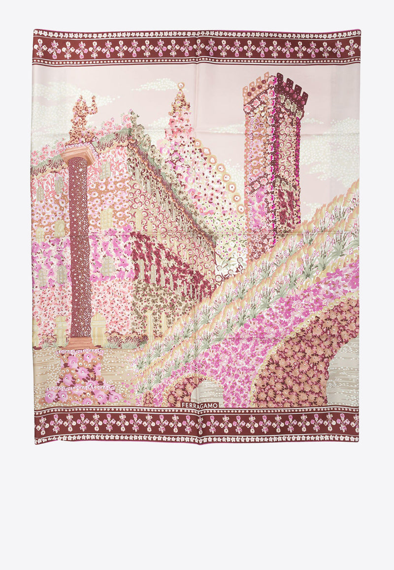 Ferragamo Fiorenza Palazzo Print Silk Scarf Multicolor 0789938_dc2b6d43-4c2b-4aec-b13d-ffa735c2eecd