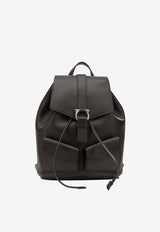 Ferragamo Gancini Leather Backpack Dark Brown 0791118_da26a82a-eea9-410f-8d5d-ec8961512fab