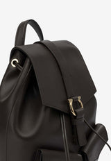 Ferragamo Gancini Leather Backpack Dark Brown 0791118_da26a82a-eea9-410f-8d5d-ec8961512fab