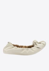Ferragamo Fou Bow Leather Ballet Flats Cream 0791175_616864b1-bc63-4998-a3e7-47f869aeb930