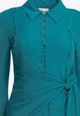 GANNI Mini Chemise Dress Blue A1030222ZVP_cd2b8111-3c24-41f8-8601-eecc6bc920cc