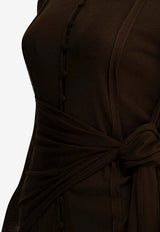 GANNI Mini Chemise Dress Brown A1030222ZWX_8cea187f-a0a8-4bc3-ba33-ea840560b1d3