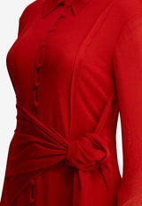 GANNI Maxi Chemise Dress Red A103048406P_fe7ba655-bb9b-4d00-9630-453b182c1d69
