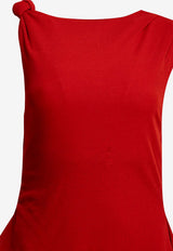GANNI Draped Midi Dress Red A103048706P_4495b4b5-ae18-4d75-9ad9-33a5ba55b080