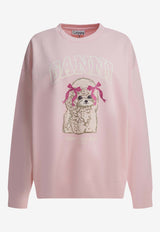 GANNI Poodle Print Sweatshirt Pink A1060026868_55e76726-f97e-4331-b2dc-222c878c67c6