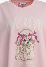 GANNI Poodle Print Sweatshirt Pink A1060026868_55e76726-f97e-4331-b2dc-222c878c67c6