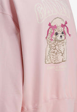 GANNI Poodle Print Sweatshirt Pink A1060026868_55e76726-f97e-4331-b2dc-222c878c67c6