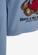 GANNI Intarsia Knit Wool Bear Sweater Blue A1070047646_7595ac31-9987-407e-9e9b-4410c954e2f0