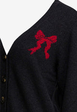 GANNI Intarsia Knit Bunny Cardigan  Black A1070090252_c5d51e0d-72d8-4f79-a788-2d77ec685b84