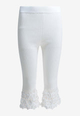GANNI Woven Knit Leggings White A1080122135_17335df3-558b-4354-95cd-7aa2a639e4df