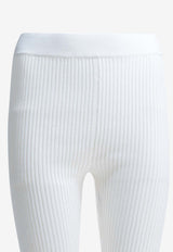 GANNI Woven Knit Leggings White A1080122135_17335df3-558b-4354-95cd-7aa2a639e4df