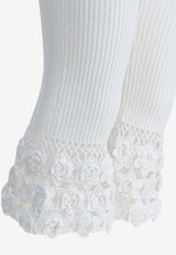 GANNI Woven Knit Leggings White A1080122135_17335df3-558b-4354-95cd-7aa2a639e4df