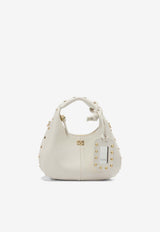 GANNI Mini Hobo Bag in Grained Leather White B2070129135_5415a70d-ddff-40d9-8c2d-fb4270e0ac69