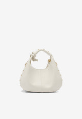 GANNI Mini Hobo Bag in Grained Leather White B2070129135_5415a70d-ddff-40d9-8c2d-fb4270e0ac69