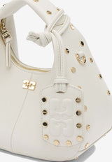 GANNI Mini Hobo Bag in Grained Leather White B2070129135_5415a70d-ddff-40d9-8c2d-fb4270e0ac69