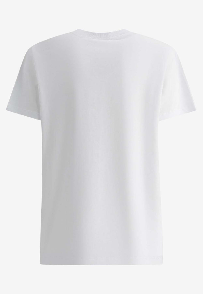 Ganni Logo-Embroidered Crewneck T-shirt T4124943_f5376f5b-85a5-4f29-929c-2afb8c77ad0d