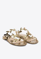 Gianvito Rossi Flavia Asymmetrical Sandals Gold