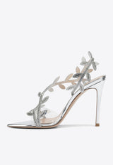Gianvito Rossi Crystal Flavia 105 Sandals Silver