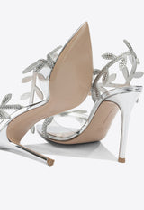 Gianvito Rossi Crystal Flavia 105 Sandals Silver