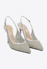 Gianvito Rossi Nikki 95 Slingback Pumps Silver