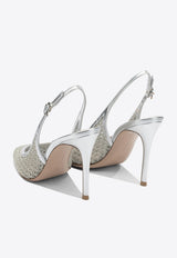 Gianvito Rossi Nikki 95 Slingback Pumps Silver