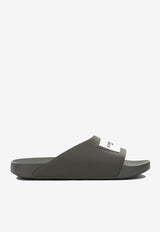 Givenchy Logo Label Rubber Slides Dark Green BH302MH1XL305_51269e27-7196-4f42-80ca-d973bae5a25d