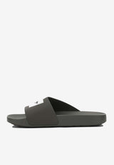 Givenchy Logo Label Rubber Slides Dark Green BH302MH1XL305_51269e27-7196-4f42-80ca-d973bae5a25d