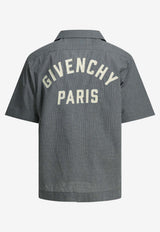 Givenchy Plaid Weave Logo Shirt Blue BM616J16BG114_7a76b020-bf7f-41d2-bdb2-2b3a8edb86ff