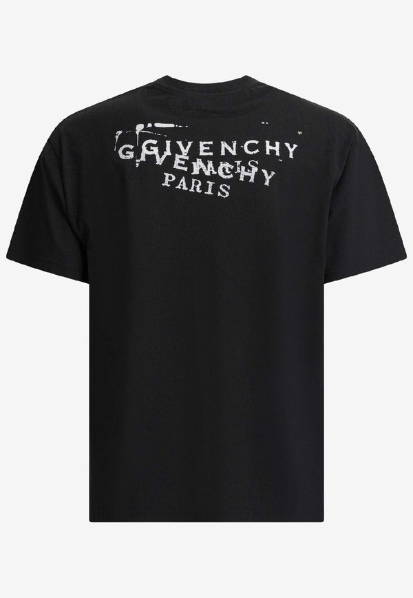 Givenchy Stamped Logo Print T-shirt Black BM71NK3YSA001_3df2d1ef-e372-47f1-84a3-a3ca651bf1eb