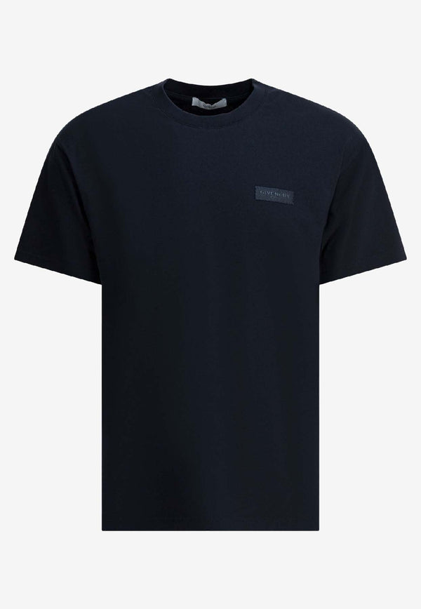 Givenchy Logo Print Crewneck T-shirt Navy BM71NK3YSJ499_42b2a53b-6e0b-4264-8d93-be44ea6d11b5