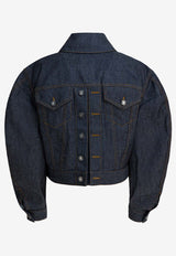 Givenchy Balloon-Sleeved Denim Jacket Blue BW00UH516P401_6c64523a-a32e-48e9-a8c5-fddf7eb531cd