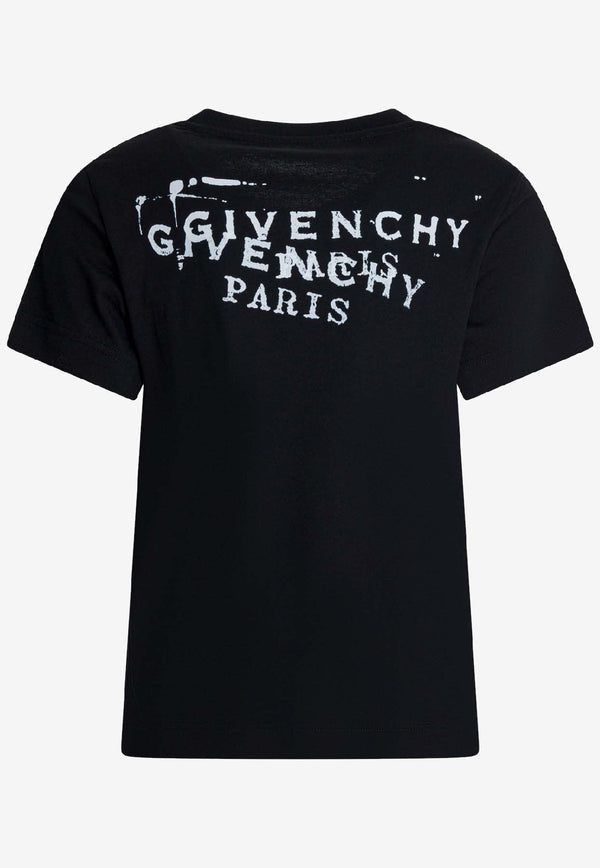 Givenchy Stamped Logo Print T-shirt Black BW70FJP7A7001_ce7f3d95-4fb8-4406-901b-b08284830f9e