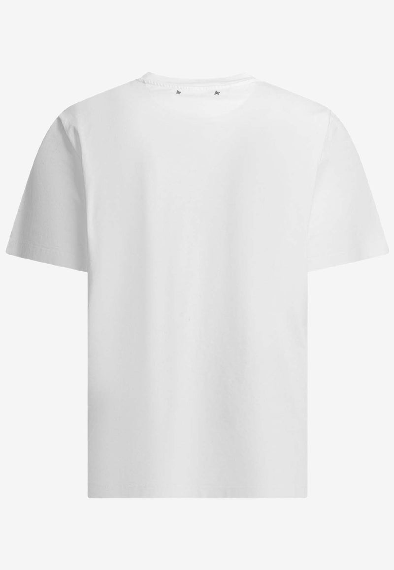 Golden Goose DB Logo Print Crewneck T-shirt White GMP01220P00238010363_b681ca85-7b7a-4044-987b-3356920e96dd