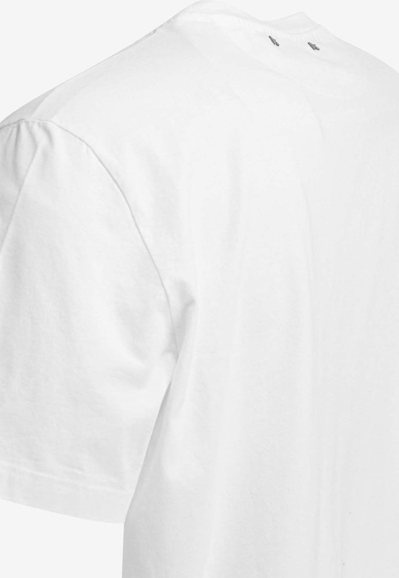 Golden Goose DB Logo Print Crewneck T-shirt White GMP01220P00238010363_b681ca85-7b7a-4044-987b-3356920e96dd