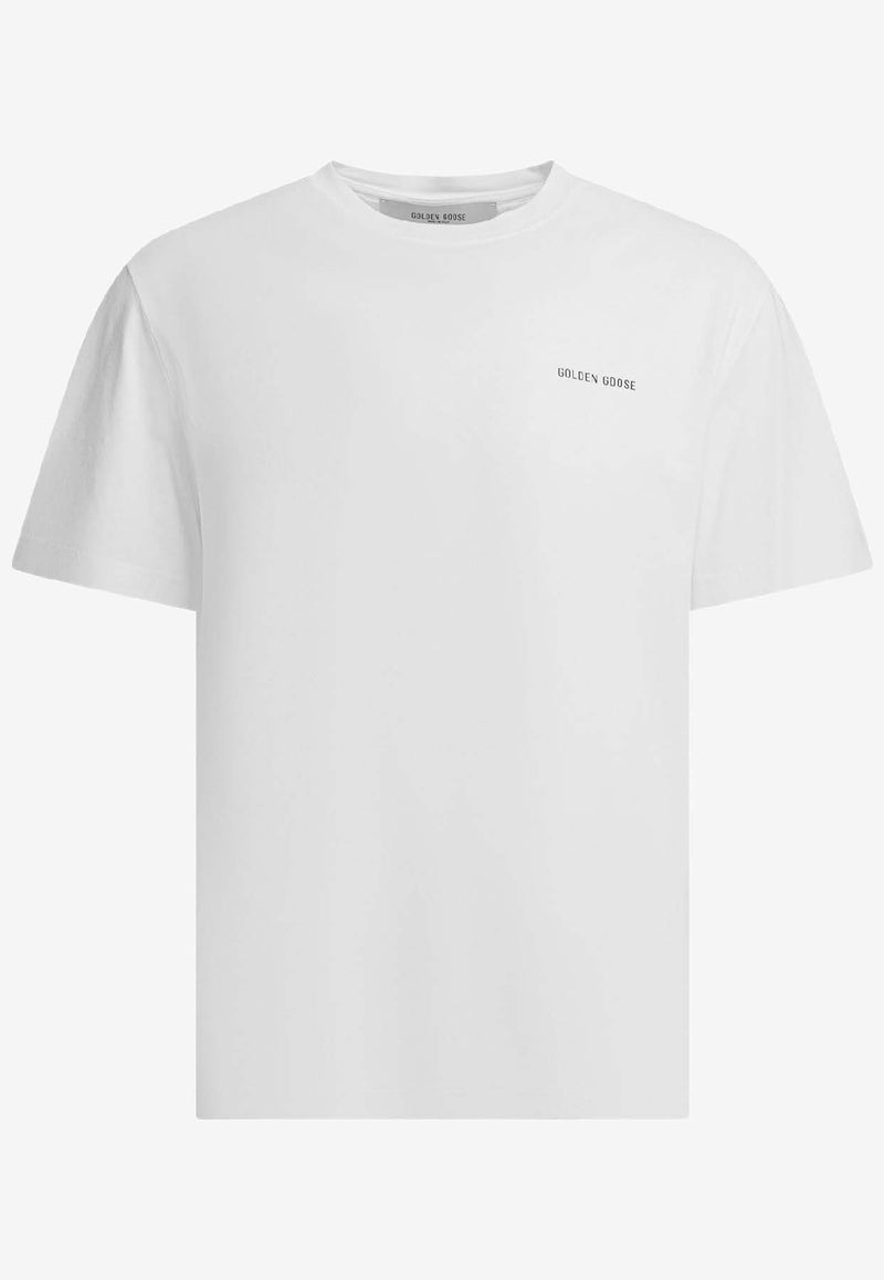 Golden Goose DB Logo Print Crewneck T-shirt White GMP01220P00238010363_b681ca85-7b7a-4044-987b-3356920e96dd