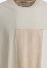 Golden Goose DB Patchwork Crewneck T-shirt Beige GMP01535P00236512389_11796f39-764c-4ffe-ab47-6ef7aa908bf3